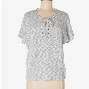 • KAIN label • lace up short sleeve sweater